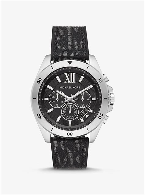 michael kors oversized brecken logo and silver-tone watch|Amazon.com: Michael Kors Oversized Watch.